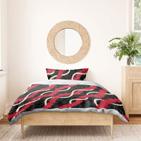 Aloha Ula'ula Hibiscus Pikake Lei Bedding Set Hawaiian Quilt Pattern
