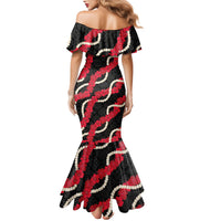 Aloha Ula'ula Hibiscus Pikake Lei Family Matching Mermaid Dress and Hawaiian Shirt Hawaiian Quilt Pattern LT9 - Polynesian Pride