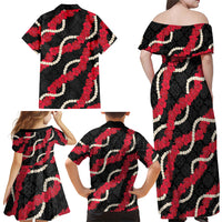 Aloha Ula'ula Hibiscus Pikake Lei Family Matching Off Shoulder Maxi Dress and Hawaiian Shirt Hawaiian Quilt Pattern