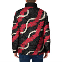Aloha Ula'ula Hibiscus Pikake Lei Padded Jacket Hawaiian Quilt Pattern