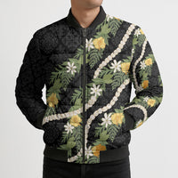 Puakenikeni Anthurium Pikake Lei Bomber Puffer Jacket Hawaiian Quilt Pattern