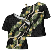 Puakenikeni Anthurium Pikake Lei Cross Shoulder Shirt Hawaiian Quilt Pattern