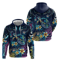 Plumeria Turtles Traditional Tribal Hoodie