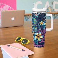 Plumeria Turtles Traditional Tribal Tumbler With Handle LT9 - Polynesian Pride