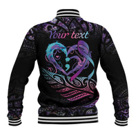 Personalised Your Life Matters Baseball Jacket Suicide Prevention Awareness Semicolon Heart