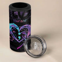 Personalised Your Life Matters 4 in 1 Can Cooler Tumbler Suicide Prevention Awareness Semicolon Heart