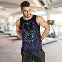 Personalised Your Story Isn't Over Men Tank Top Suicide Prevention Awareness Semicolon Heart LT9 Black - Polynesian Pride