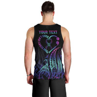 Personalised Your Story Isn't Over Men Tank Top Suicide Prevention Awareness Semicolon Heart LT9 - Polynesian Pride