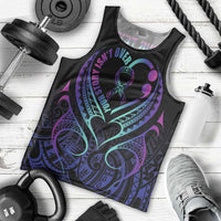 Personalised Your Story Isn't Over Men Tank Top Suicide Prevention Awareness Semicolon Heart LT9 - Polynesian Pride
