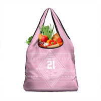 Custom New Zealand Basketball Indigenous Grocery Bag - Polynesian Pride