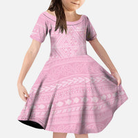 Custom New Zealand Basketball Indigenous Kid Short Sleeve Dress - Polynesian Pride
