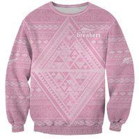 Custom New Zealand Basketball Indigenous Sweatshirt LT9 Unisex Pink - Polynesian Pride