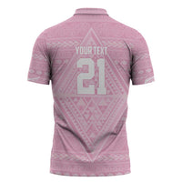 Custom New Zealand Basketball Indigenous Zipper Polo Shirt - Polynesian Pride