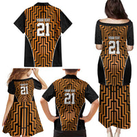 Custom Basketball New Zealand Family Matching Puletasi and Hawaiian Shirt Gold Maori Ta Moko Indigenous LT9 - Polynesian Pride