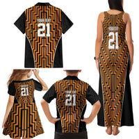 Custom Basketball New Zealand Family Matching Tank Maxi Dress and Hawaiian Shirt Gold Maori Ta Moko Indigenous LT9 - Polynesian Pride