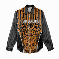 Custom Basketball New Zealand Women Casual Shirt Gold Maori Ta Moko Indigenous LT9 - Polynesian Pride