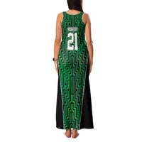 Custom Basketball New Zealand Family Matching Tank Maxi Dress and Hawaiian Shirt Green Maori Ta Moko Indigenous LT9 - Polynesian Pride