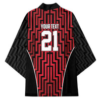 Custom Basketball New Zealand Kimono Red Maori Ta Moko Indigenous LT9 - Polynesian Pride