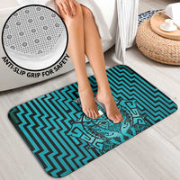 Custom Basketball New Zealand Bathroom Set Teal Maori Ta Moko Indigenous - Polynesian Pride