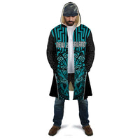 Custom Basketball New Zealand Cloak Teal Maori Ta Moko Indigenous - Polynesian Pride