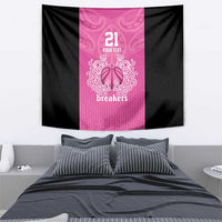 New Zealand Custom Tapestry Fire Basketball Maori Tribal Pink LT9 - Polynesian Pride