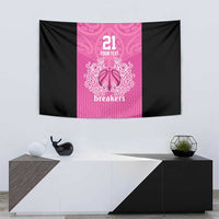 New Zealand Custom Tapestry Fire Basketball Maori Tribal Pink LT9 - Polynesian Pride