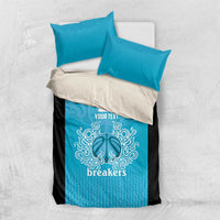 New Zealand Custom Bedding Set Fire Basketball Maori Tribal Sky Blue LT9 US Twin 172cm x 218cm Blue - Polynesian Pride