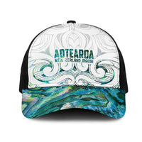 New Zealand Aotearoa Mesh Trucker Cap Green Maori Papua Shell Indigenous - Polynesian Pride