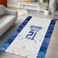 Custom New Zealand Aotearoa Area Rug Purple Maori Paua Shell Indigenous LT9 - Polynesian Pride