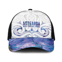 New Zealand Aotearoa Baseball Net Cap Purple Maori Papua Shell Indigenous - Polynesian Pride