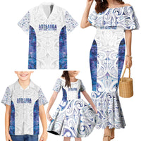 Custom New Zealand Aotearoa Family Matching Mermaid Dress and Hawaiian Shirt Purple Maori Paua Shell Indigenous LT9 - Polynesian Pride