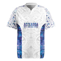 Custom New Zealand Aotearoa Rugby Jersey Purple Maori Paua Shell Indigenous LT9 Purple - Polynesian Pride
