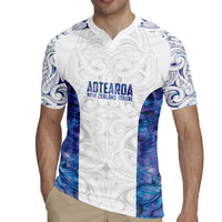 Custom New Zealand Aotearoa Rugby Jersey Purple Maori Paua Shell Indigenous LT9 - Polynesian Pride