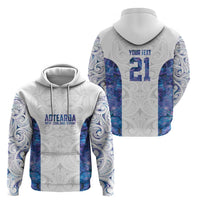 Custom New Zealand Aotearoa Zip Hoodie Purple Maori Paua Shell Indigenous - Polynesian Pride