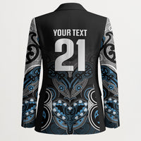 World Cricket Custom New Zealand Blazer Kia kaha nga Potae Pango LT9 - Polynesian Pride