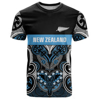 World Cricket Custom New Zealand T Shirt Kia kaha nga Potae Pango LT9 Black - Polynesian Pride