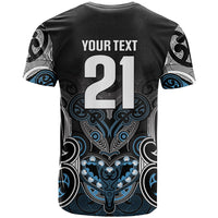 World Cricket Custom New Zealand T Shirt Kia kaha nga Potae Pango LT9 - Polynesian Pride