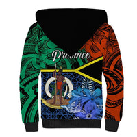 Tafea Day Sherpa Hoodie Vanuatu Sand Drawing With Polynesian Pattern LT9 - Polynesian Pride