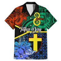 personalised-tafea-day-family-matching-mermaid-dress-and-hawaiian-shirt-vanuatu-sand-drawing-with-polynesian-pattern