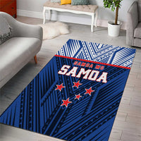 Rugby Toa Samoa Area Rug Samoa mo Samoa Island Warrior Pride - Polynesian Pride