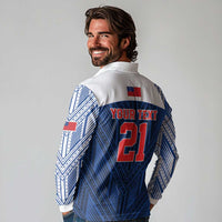 Custom Rugby Toa Samoa Long Sleeve Polo Shirt Samoa mo Samoa Island Warrior Pride - Polynesian Pride