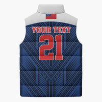 Custom Rugby Toa Samoa Sleeveless Puffer Jacket Samoa mo Samoa Island Warrior Pride - Polynesian Pride