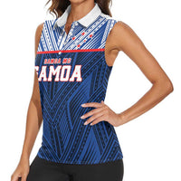 Custom Rugby Toa Samoa Women Sleeveless Polo Shirt Samoa mo Samoa Island Warrior Pride - Polynesian Pride