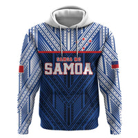 Custom Rugby Toa Samoa Zip Hoodie Samoa mo Samoa Island Warrior Pride - Polynesian Pride
