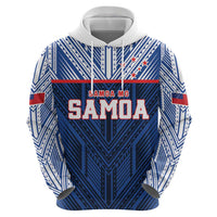 Custom Rugby Toa Samoa Zip Hoodie Samoa mo Samoa Island Warrior Pride - Polynesian Pride