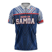Custom Rugby Toa Samoa Zipper Polo Shirt Samoa mo Samoa Island Warrior Pride - Polynesian Pride