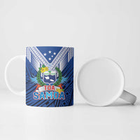 Custom Rugby Toa Samoa Ceramic Mug Samoa mo Samoa Strength in Tatau - Polynesian Pride
