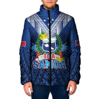 Custom Rugby Toa Samoa Padded Jacket Samoa mo Samoa Strength in Tatau - Polynesian Pride