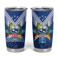Custom Rugby Toa Samoa Tumbler Cup Samoa mo Samoa Strength in Tatau - Polynesian Pride