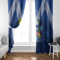 Rugby Toa Samoa Window Curtain Samoa mo Samoa Strength in Tatau - Polynesian Pride